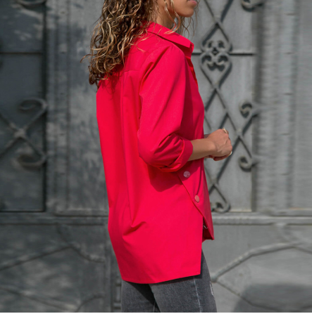 Irregular split shirt