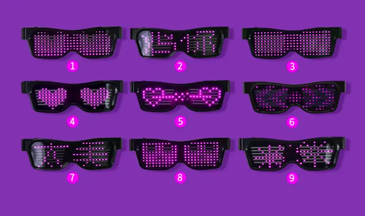 Multicolor Party LED Glasses Dynamic Flashing