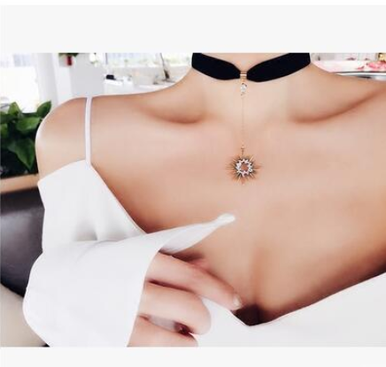 The same paragraph Swan neck star clavicle neck strap Neck jewelry CHOKER necklace female