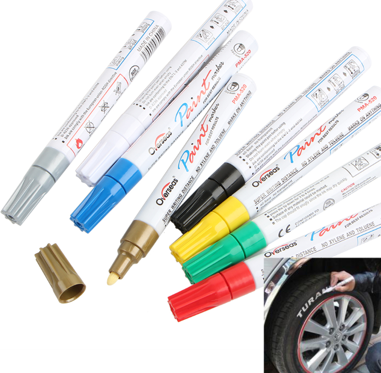 Metal color paint pen white marker pen tire pen DIY hand account pen sign in pen - Image 11