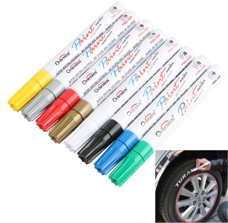 Metal color paint pen white marker pen tire pen DIY hand account pen sign in pen - Image 8