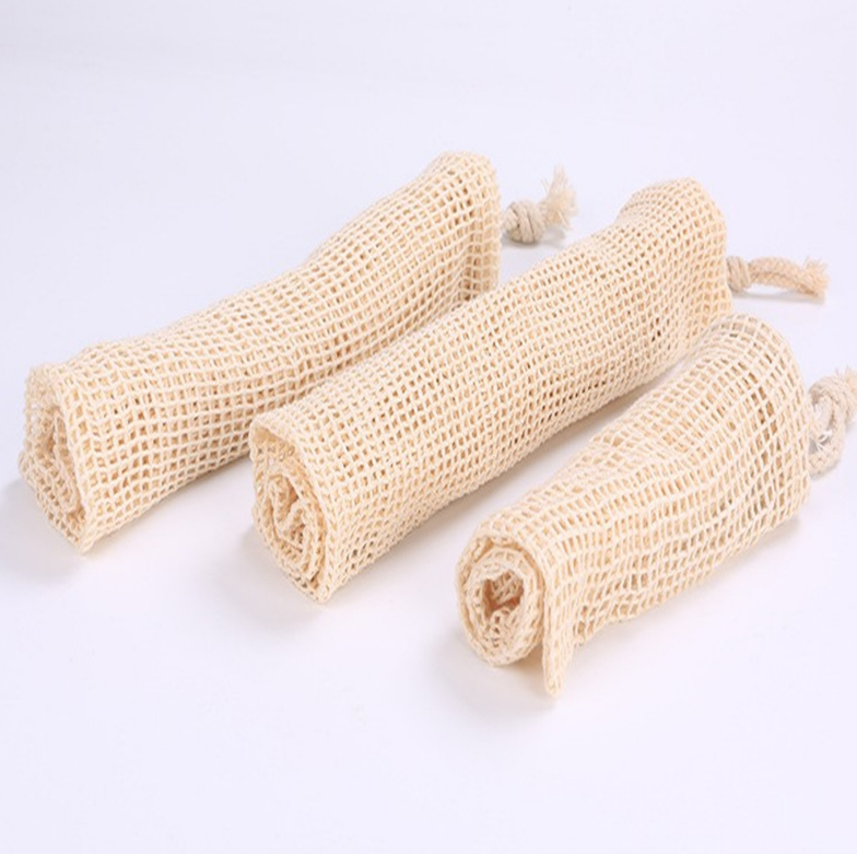 Cotton net bag Drawstring harness pocket