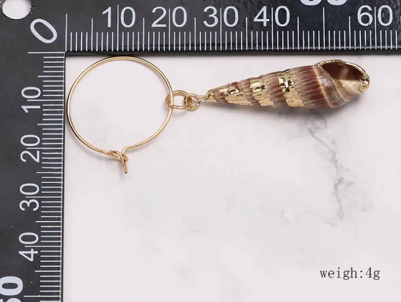 Fashion shell earrings geometric Haiyang wind earrings fashion popular shell earrings
