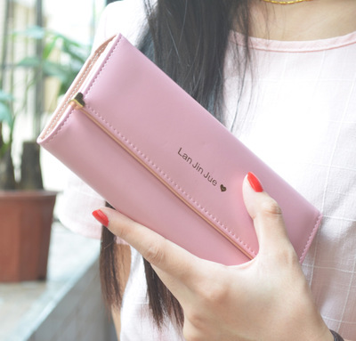 Tri fold women's long wallet Red - Shop at LoveMi