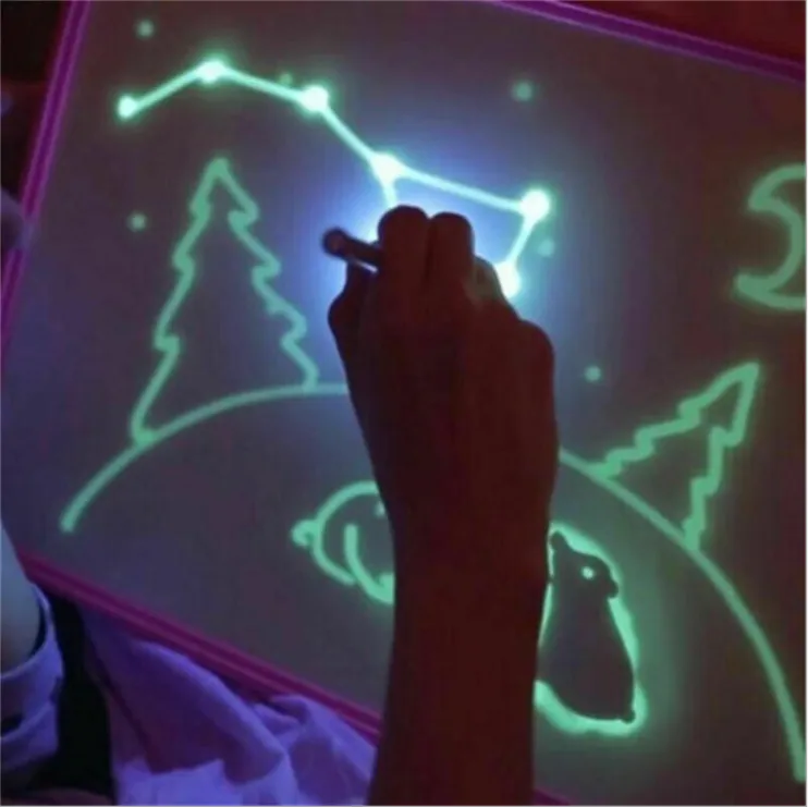 Educational Toy Drawing Pad 3D Magic 8 Light Effects Puzzle Board Sketchpad – image 3