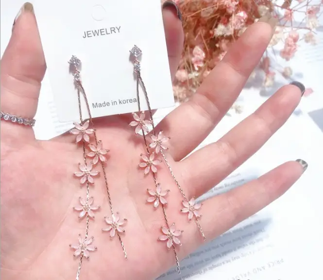 Flower Tassel Earrings