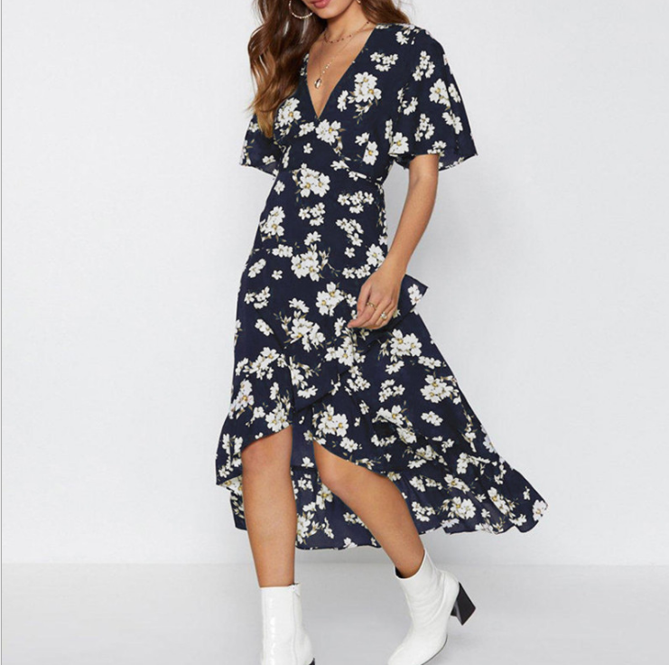 Chiffon print dress