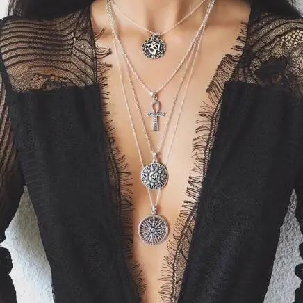 Multi-layer pendant long necklace - 13 Style