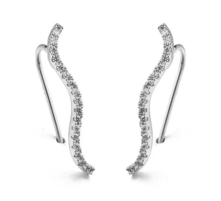 Wave ear bone clip earrings
