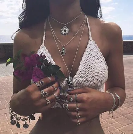 Multi-layer pendant long necklace - 1 Style