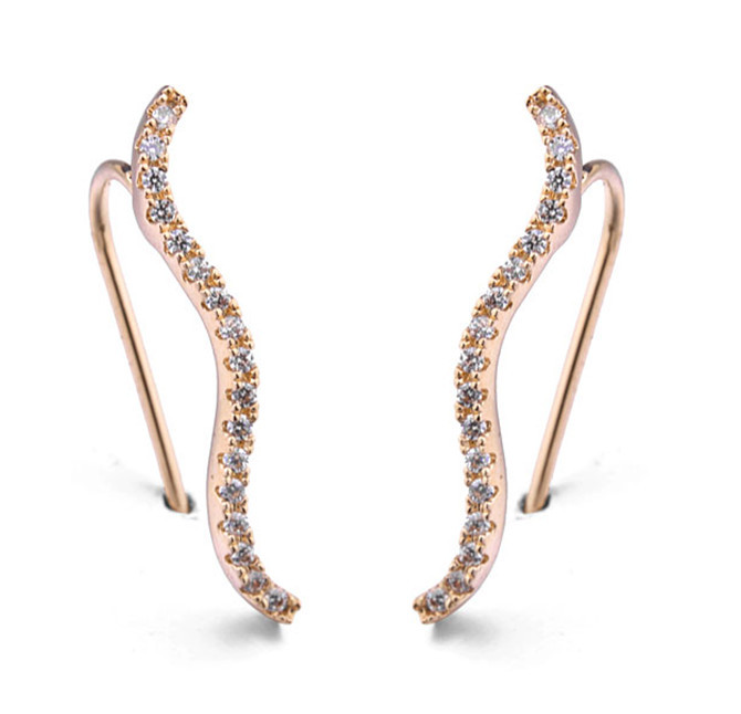 Wave ear bone clip earrings