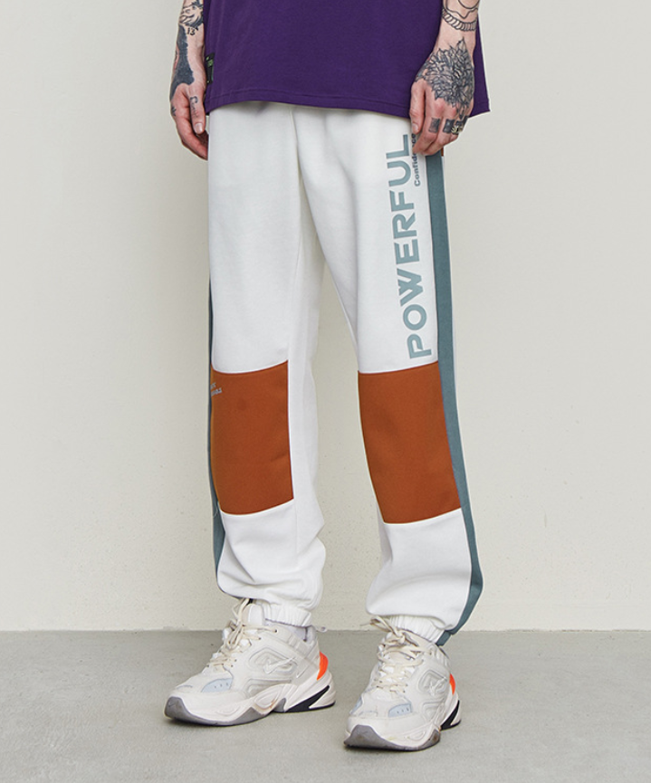 European And American Retro Contrast Color Personality Stitching Men's Casual Harem Pants