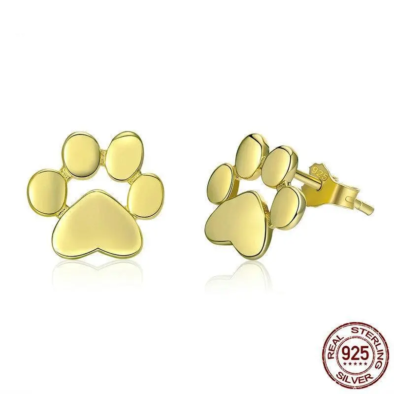 925 silver earrings personalised diamond earrings - Gold
