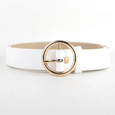 Faux Leather Pin Buckle Vegan Womens Belt Stylec 100Cm - Shop at LoveMi