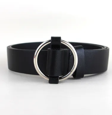 Faux-Leather Pin Buckle Vegan Womens Belt - Stylem-100Cm