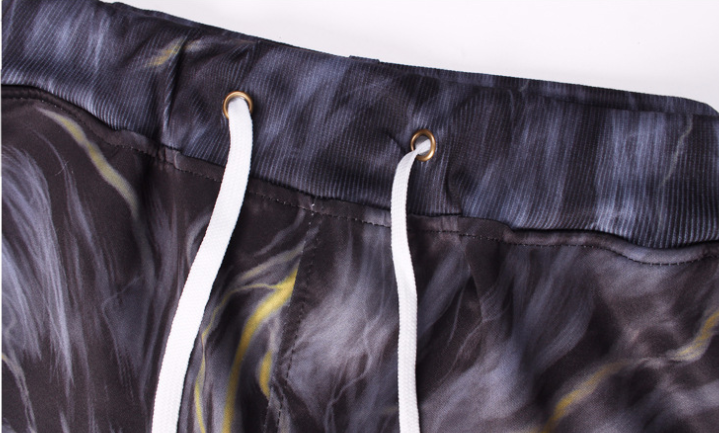 Lightning print small feet pants
