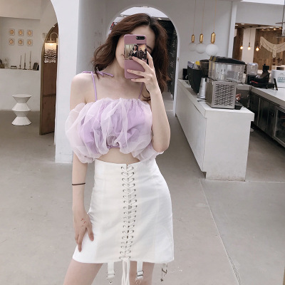 Peony sling gauze tube top