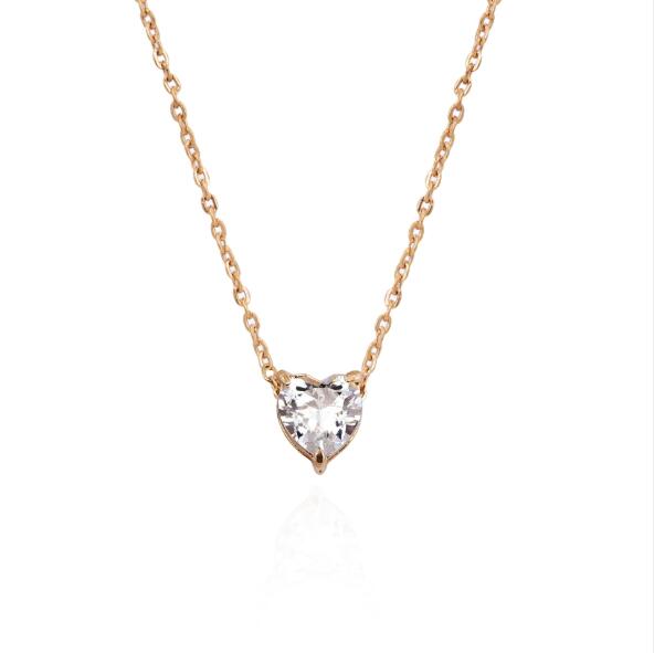 Crystal Heart Choker Necklace