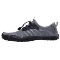 Beautiful upstream shoes men's shoes outdoor wading shoes ladies five-finger beach shoes - Gray - View 1