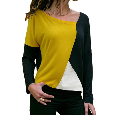 Stitching long sleeve t-shirt