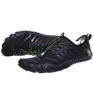 Beautiful upstream shoes men's shoes outdoor wading shoes ladies five-finger beach shoes - Black