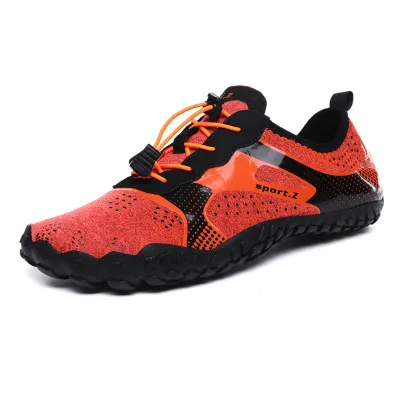 Large size upstream shoes men's shoes wading shoes outdoor non slip diving beach shoes Orange - Shop at LoveMi