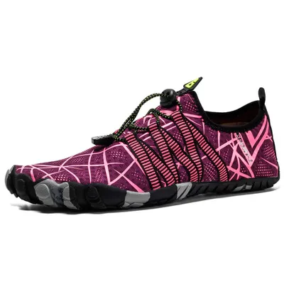 Beautiful wading shoes men's shoes outdoor river shoes ladies non slip diving shoes Red - Shop at LoveMi
