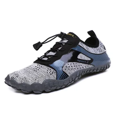Large size upstream shoes men's shoes wading shoes outdoor non slip diving beach shoes Gray - Shop at LoveMi