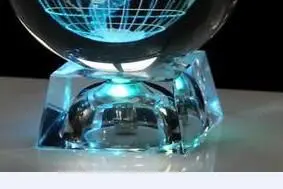 Touch sensitive Colorful White Light Crystal Ball Base Illuminated Base 80Mm - Shop at LoveMi