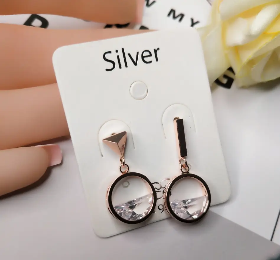 What artificial zircon earrings