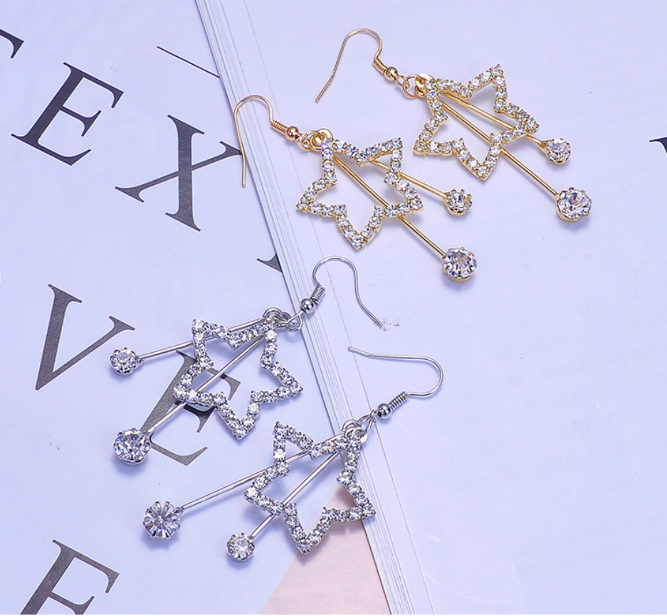 Pentagram earrings
