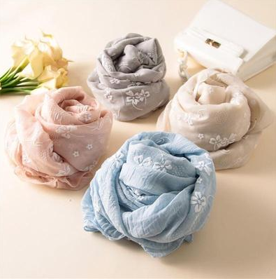 Small flower cotton scarf
