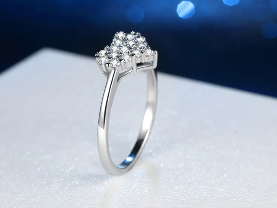 Heart shaped diamond ring