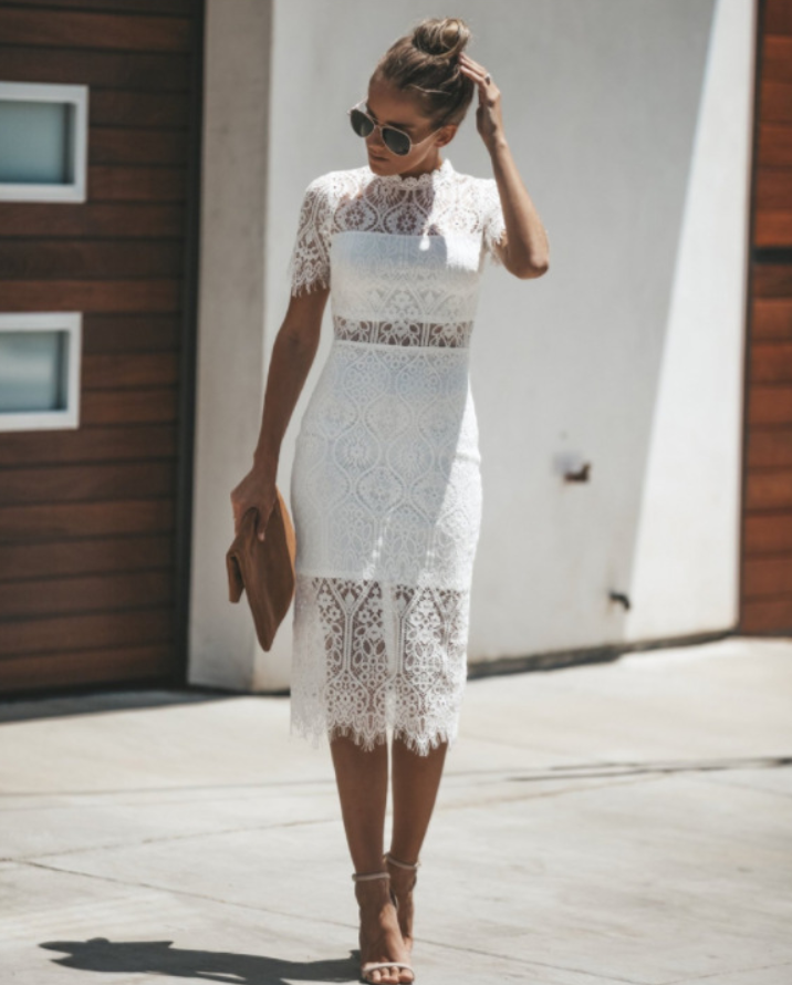 Cutout perspective dress