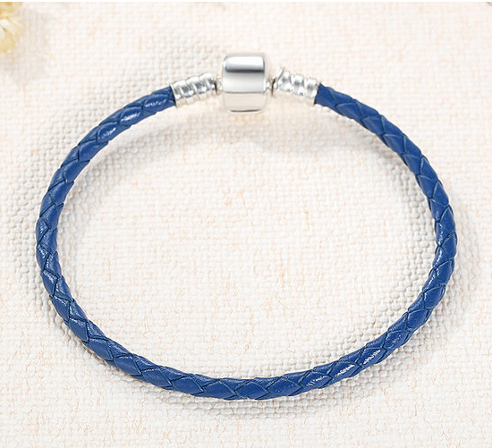 S925 silver leather rope bracelet