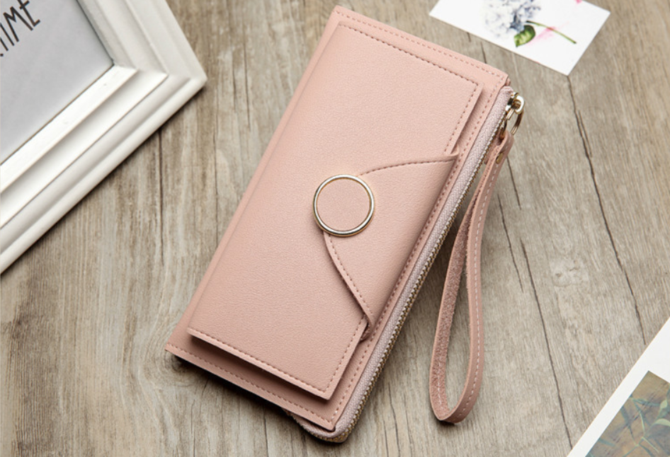 Buckle long section two fold double women's wallet