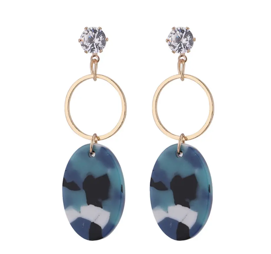 Vintage long diamond earrings