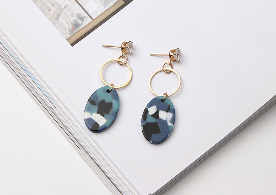 Vintage long diamond earrings