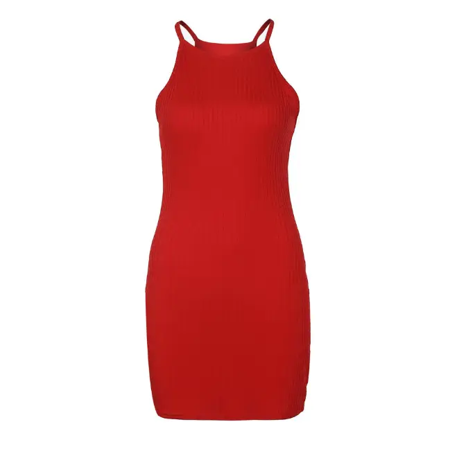 Ribbed small suspender dress