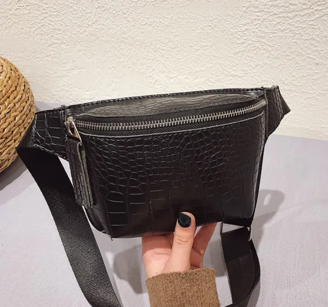 Leather grain crossbody shoulder bag Black - Shop at LoveMi