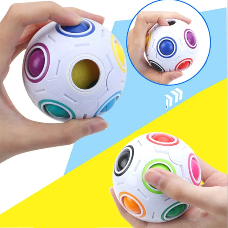 High Elasticity And Fall Resistance Puzzle Rainbow Ball Toy – image 4