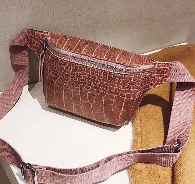 Leather grain crossbody shoulder bag Pink - Shop at LoveMi