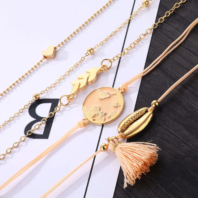 female multi-layer rope chain bracelet jewelry