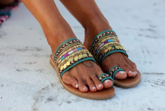 Handmade flat sandals Color 40 - Shop at LoveMi