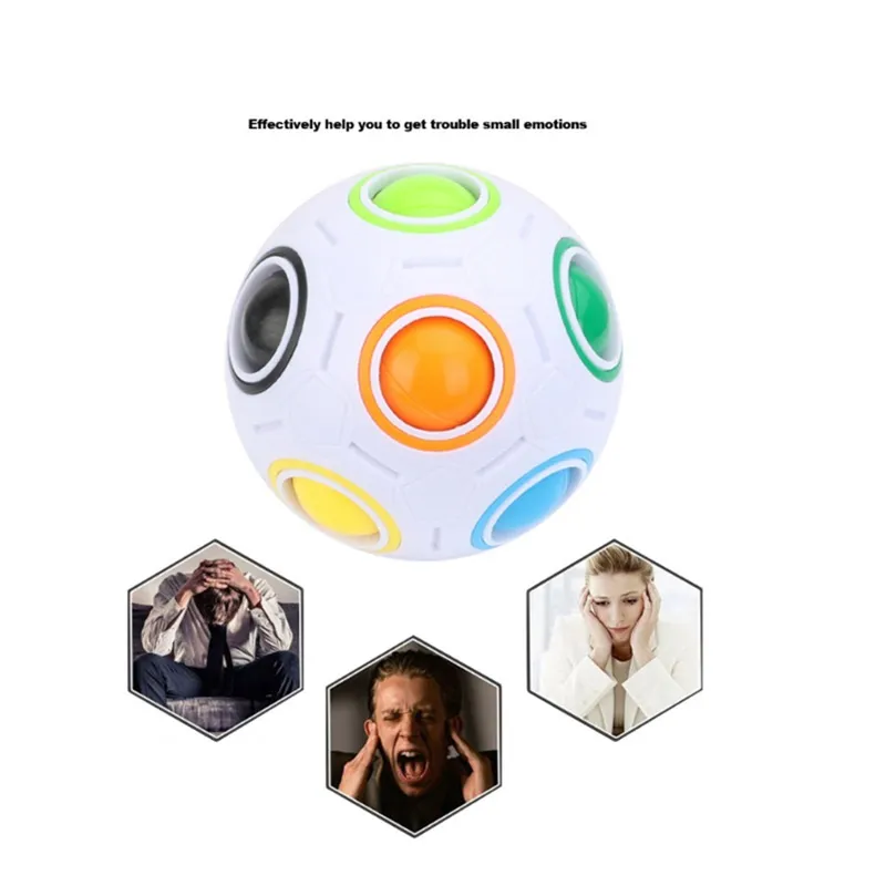 High Elasticity And Fall Resistance Puzzle Rainbow Ball Toy – image 3