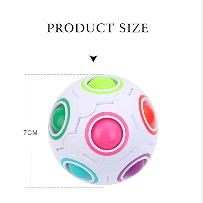 High Elasticity And Fall Resistance Puzzle Rainbow Ball Toy – image 5