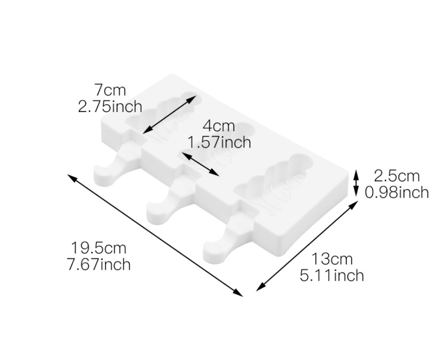 Summer Silicone Ice Cream Mold Reusable Ice Cubes Tray  Popsicle Molds Ice Cube Maker Ice Cream Mould Tools