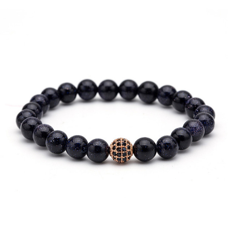 Stone and Zircon Beaded Bracelet, picture 8 of 12