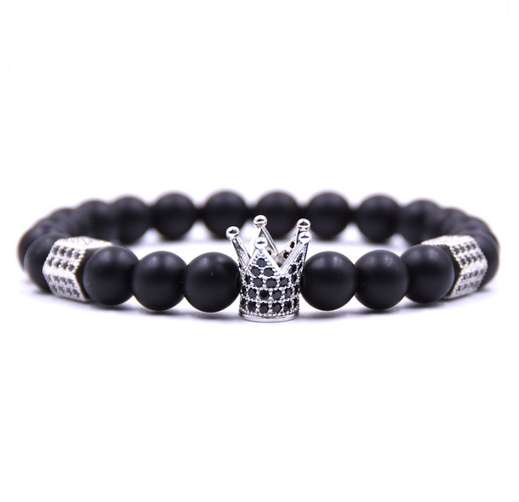 Stone and Zircon Beaded Bracelet, picture 7 of 12