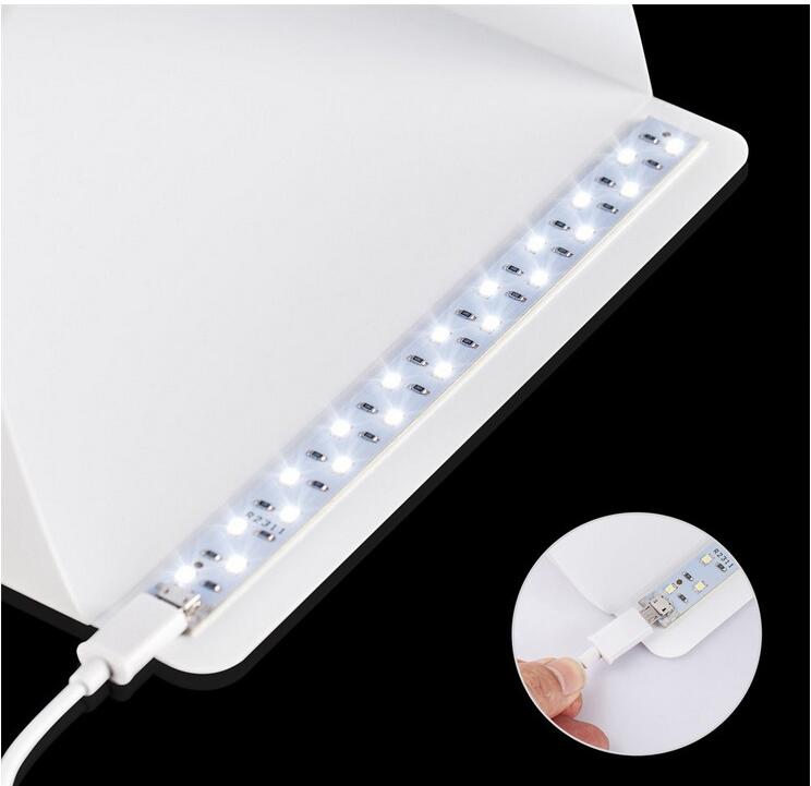 Mini LED folding studio soft light photo lamp small portable photo box 5